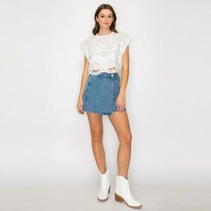 218- Denim Wrap Skort